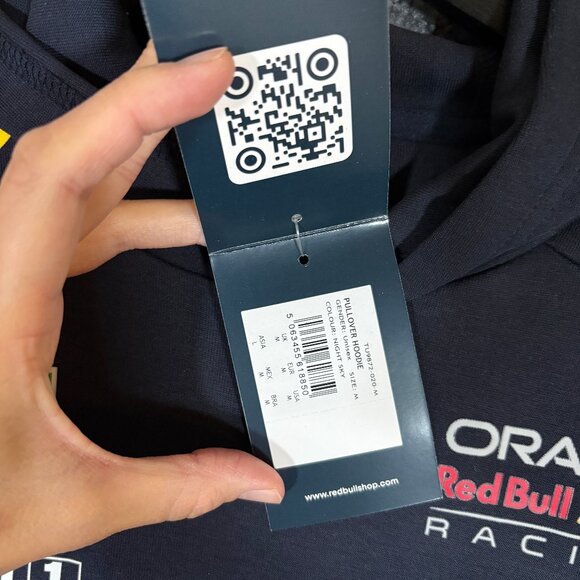 Castore Oracle Red Bull Formula 1 Racing Pullover Hoodie - Men's Size M - Blue - Picture 3 of 7